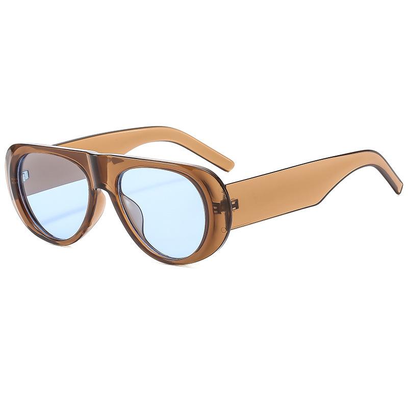 Vintage Oversized Ovale Solbriller Kvinner Menn Ny Mote Bred Stang Solbriller Damer Trendy Sexy Shades Lunettes De Soleil Homme