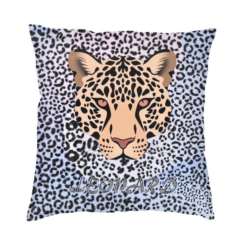 Custom Brown Leopard Print Pillow Case 40X40Cm Living Room Decoration Modern Animal Cheetah Skin Chair Cushion Square Pillowcase