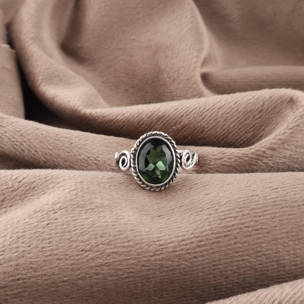 Green Tourmaline Gemstone Jewelry, 925 Sterling Silver Ring, Amazing Tourmaline Ring, Handmade Designer Jewelry For Women