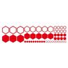 52pcs Honeycomb Auto Vinyl Decals Large and Small Combination Hexagonal Stickers DIY Car Body Cool Styling Open Style Decoration