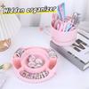 Drehbarer Stifthalter für den Schreibtisch, kreativer, multifunktionaler Schülerschreibtisch, Regal mit mehreren Fächern, einfacher Kosmetik-Organizer