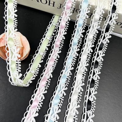 1yard Bow Decorative Lace Trim Ribbons For Crafts Party Dress Sewing Diy Supplies Handmade Fabric Gift Wrapping Trimming