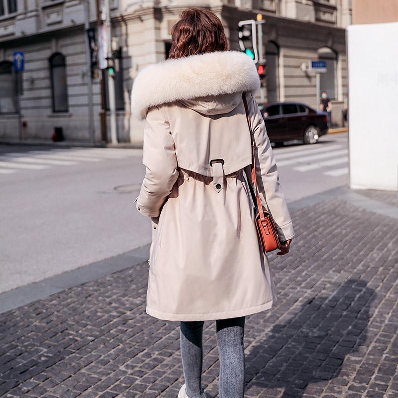 Manteau Long Femme Hiver Avec Capuche - Parka épais Doublé - Coupe Cintrée, Ajustable - Automne/hiver