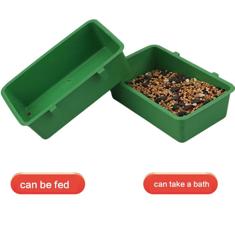 Bird Feeder Drinking Water Cups for Chickens Quails Plastic Hanging Food Bowls with Hooks Bird Bath for Budgerigar