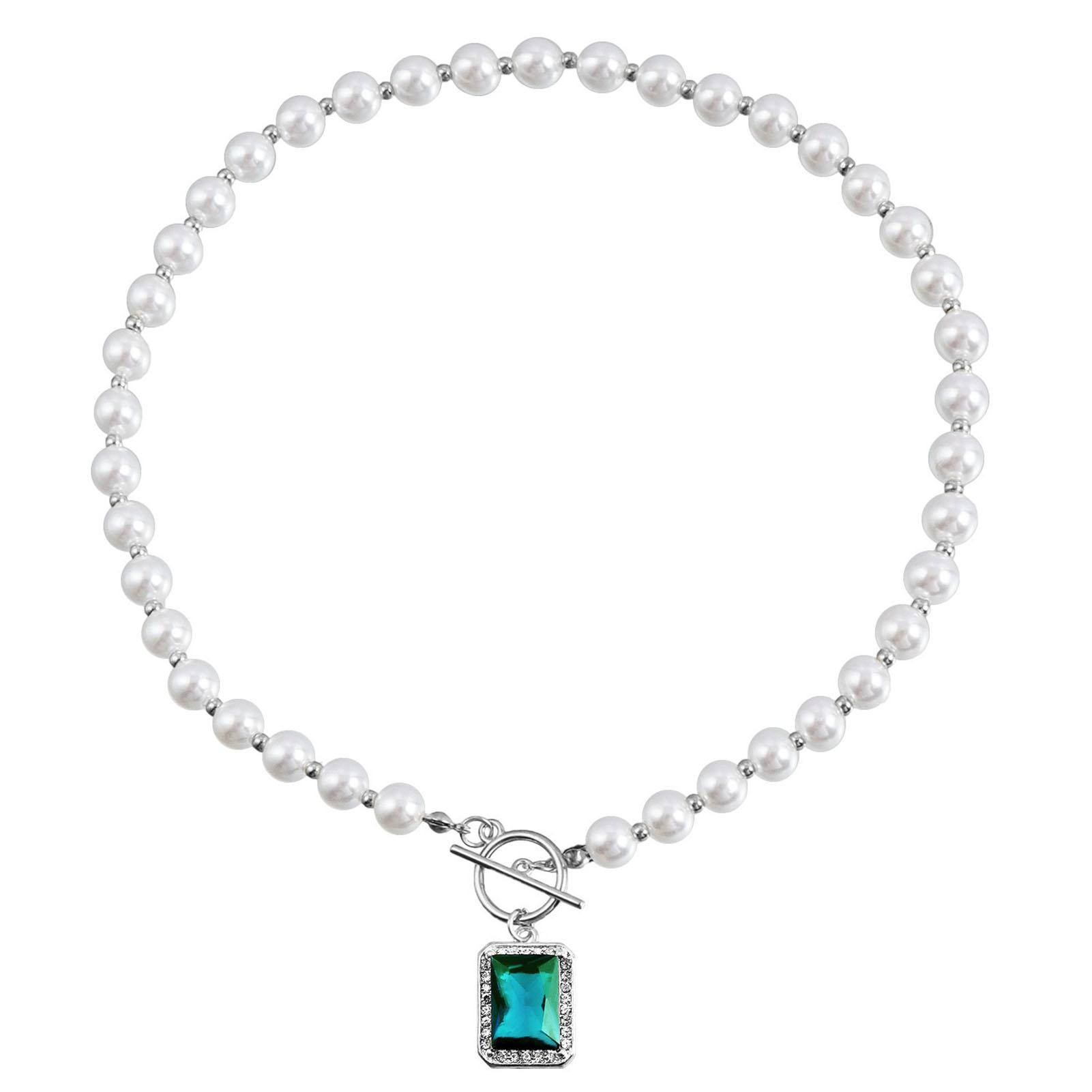 

Жемчужное ожерелье Ожерелье с подвеской из искусственного жемчуга Универсальное Элегантное ожерелье из искусственного жемчуга Стильное ZW3130 Steel Color