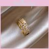 Elegant Adjustable Open Ring For Women With Geometric Design In Stylish Copper Material For 2024 Summer Fashion
