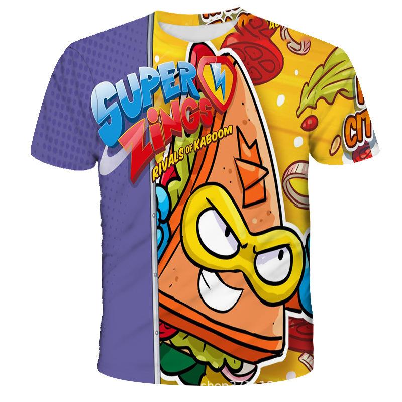 Cartoon Animation Printed Children's Clothing Top Fashionable Comfortable Short-sleeved Casual T-Shirts Boys
