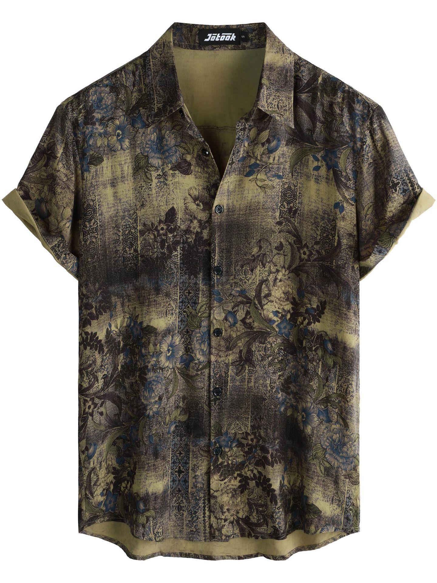 

Hawaiian 3D Printed Shirt Independent Station Bestseller Notch Collar Short Sleeve Shirt 3XL
