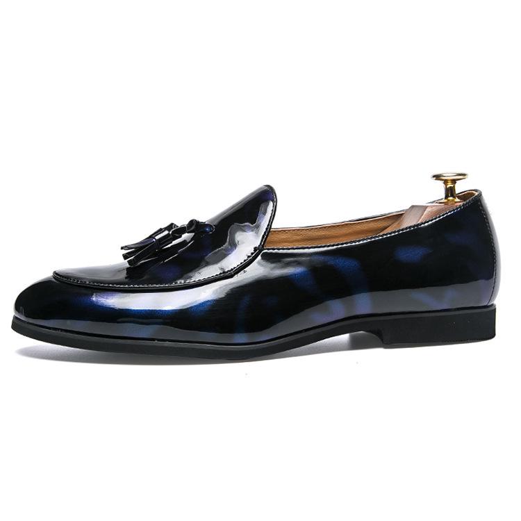 Men's Large Leather Tassel Loafers - Trendy, Breathable, Casual Business Shoes for Summer