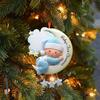 Christmas Tree Ornaments Window Resin Baby's First Christmas Ornament Pendant Hangable Tree Decorations For Indoor Family Window