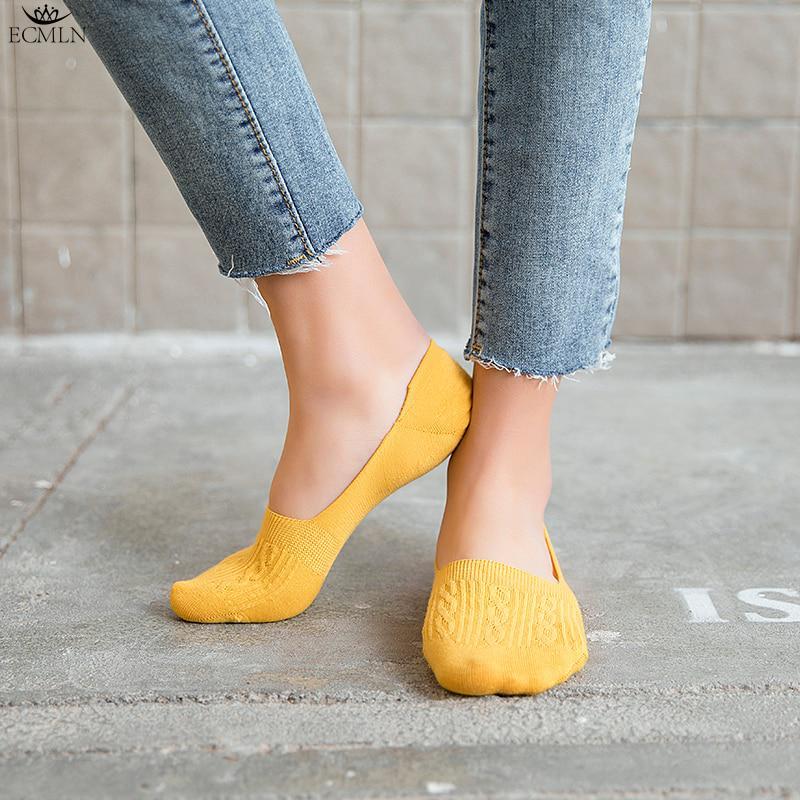 Mode Baumwolle Frauen Socken Feste Schneeflocke Softable Lustige Socken Frauen Sommer Slipper Socken Boot Socken Frauen Socken