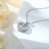 S925 silver heart necklace versatile niche design European and American style love neck chain sterling silver collarbone chain