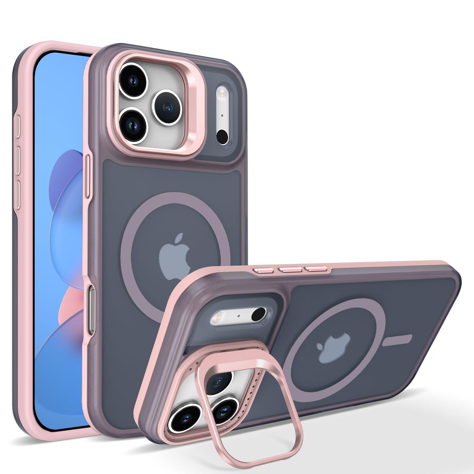 

For IPhone 17 Pro Magnetic Phone Case Lens Bracket for Apple Air Skin Feel Anti Drop Protective Case For iPhone 17 Pro Max