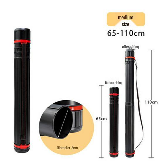 Retractable PVC Tube for Paintings & Posters with Moisture-Proof Storage and Zip Ties