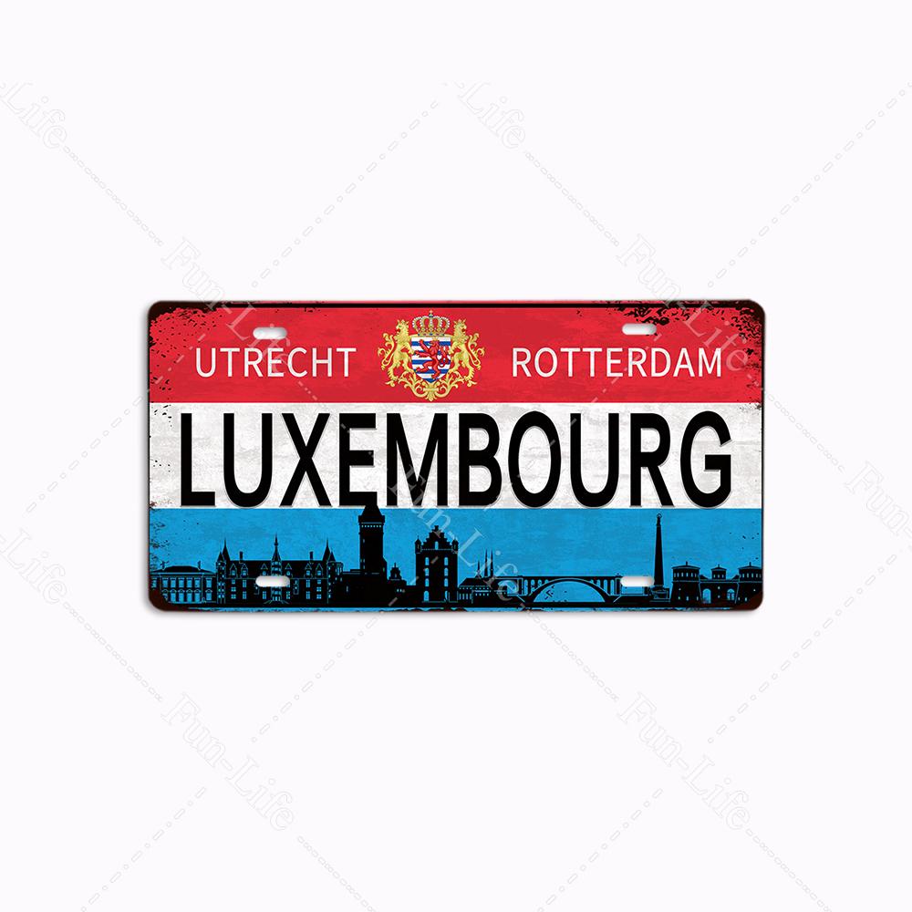 Retro City Metal Sign Plaque Metal Vintage Plate Tin Sign Wall Decor for Home/Art/ Pub/Bar/Wall Decoration 15x30cm