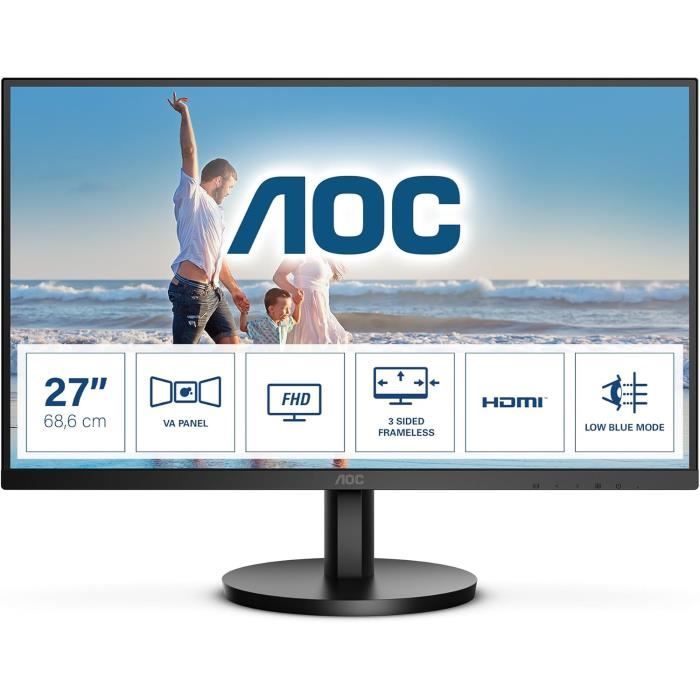 Écran - AOC - 27B3HM/01 - 27 Pouces - FHD 1920x1080 - 75Hz - VA 4ms FreeSync