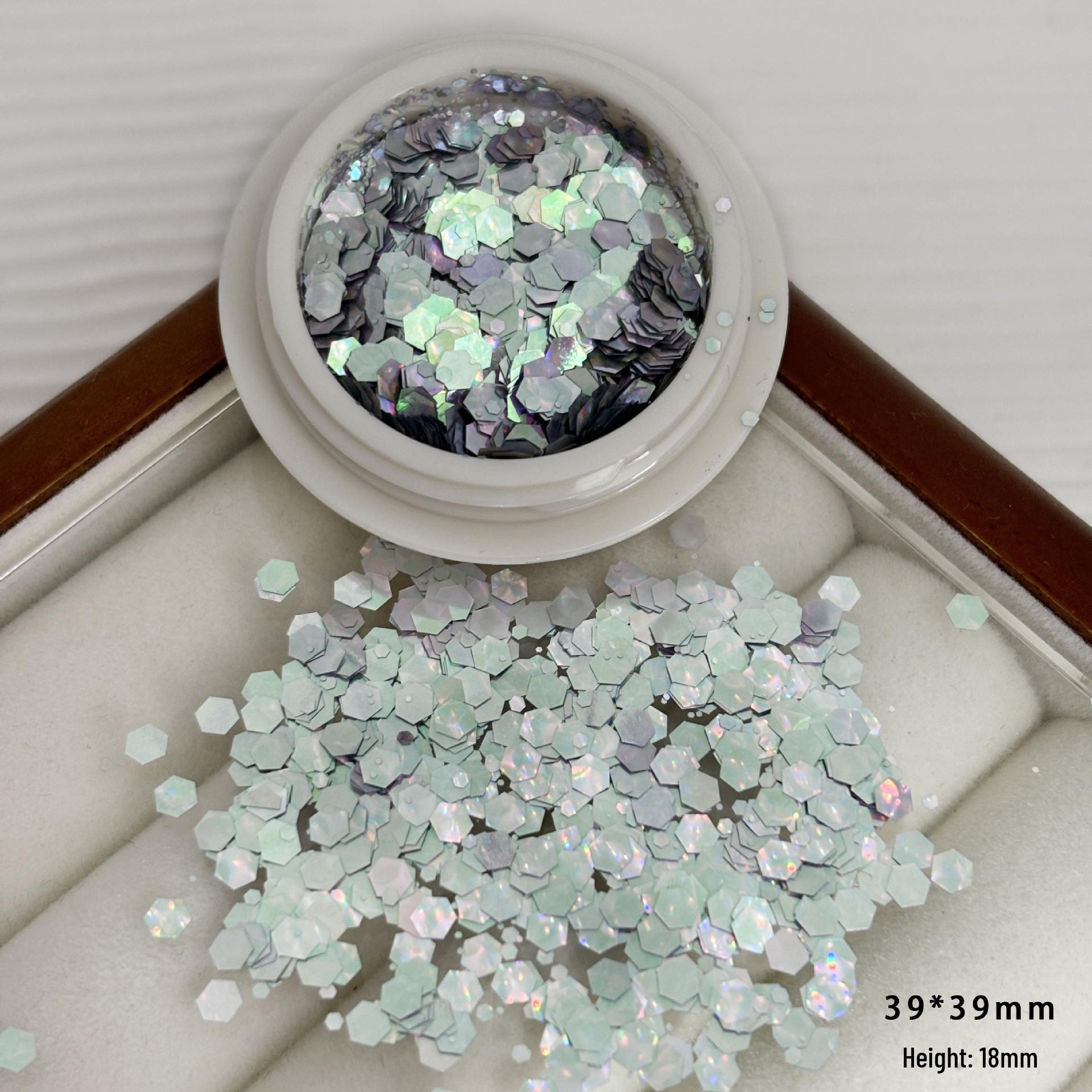 

Аксессуары для дизайна ногтей с крупными блестками в корейском стиле 2024: Ультратонкая смесь блесток для создания сказочного образа