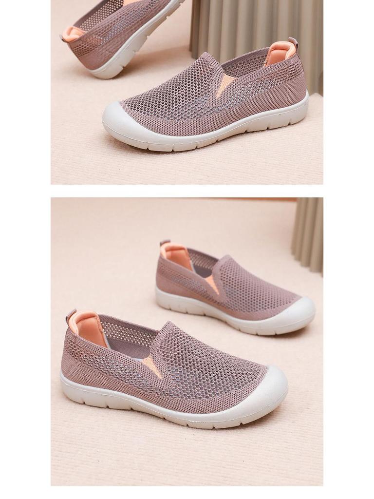 2025 Women's Lightweight Mesh Slip-On Shoes: Breathable, Soft Sole, Non-Slip, Comfortable for Spring/Summer