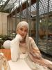 Bohemian Watercolor Print Hijab Women Soft Islam Ramadan Muslim Hijabs Foulard Shawl Wrap Turban Scarf Headscarf Outdoor Photo
