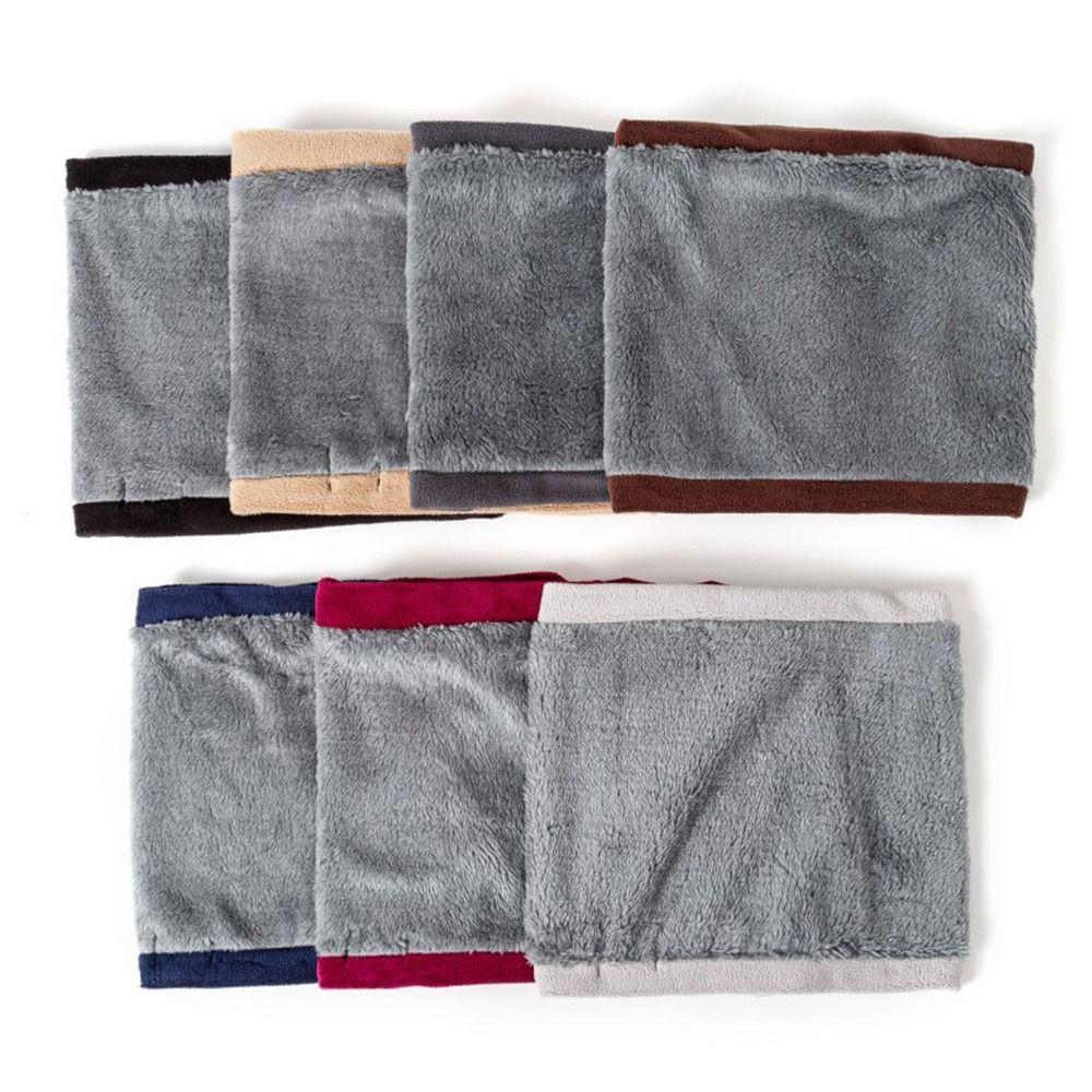 Double-Layer Fleece Neck Warmer for Men Thick Warm Fleece Lined Thermal Scarf  for Cold Weather