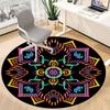 1pc Mandala Pattern Office Round Rug, Carpet for Office, Gaming, Lightweight Round Floor Mat Yy260208032