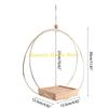 F26C Wood Hanging Basket Flower Pots Hanger Hanging Plant Wood Hanging Basket Rack for Indoor Outdoor Garden Decorations