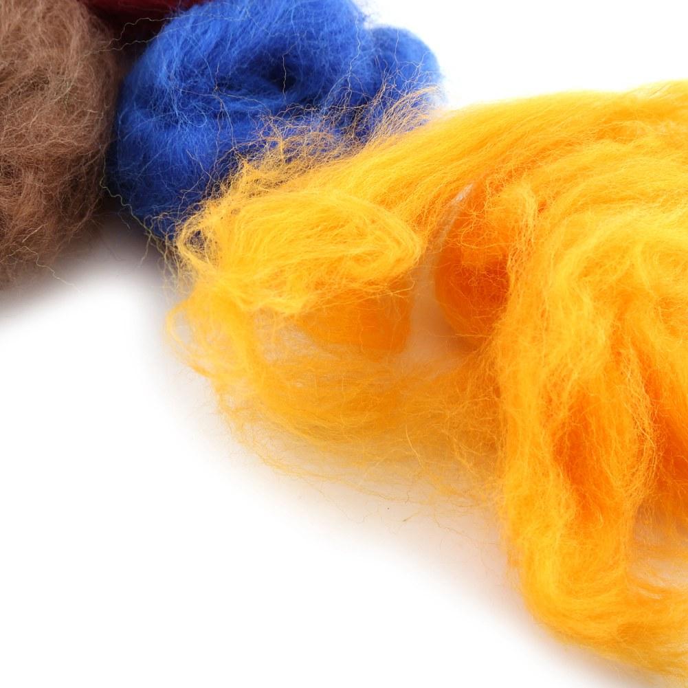 36 Colors Wool Fiber Dyed Roving For Needle Felting Hand Spinning Set