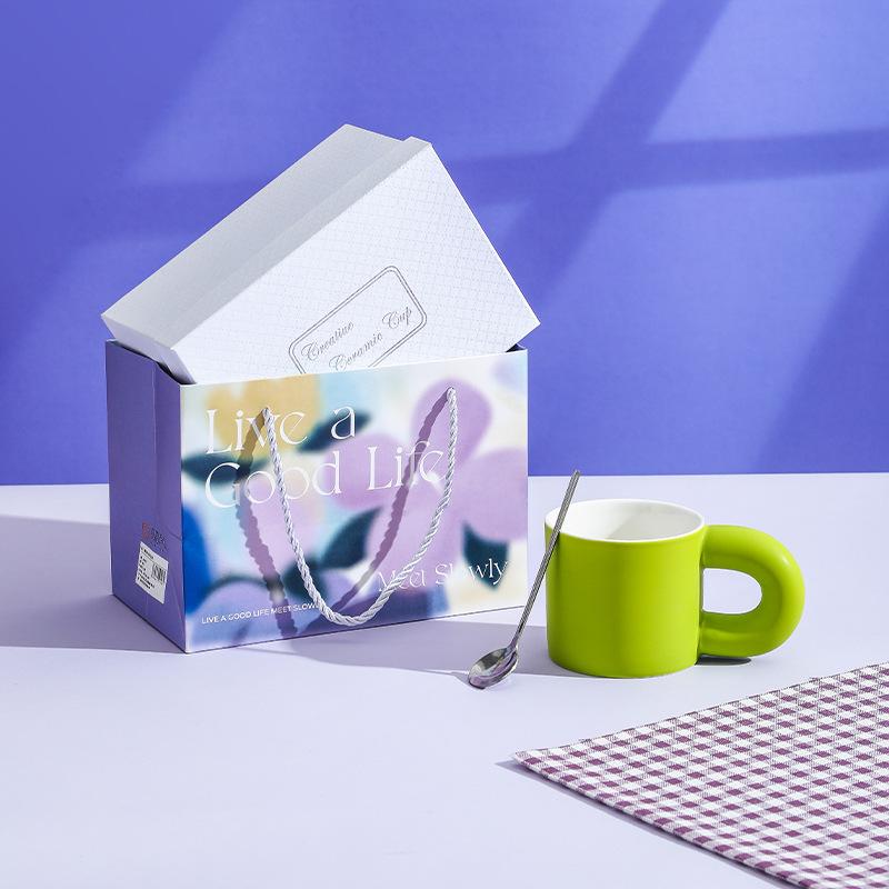 

Life Is A Good Creative Ceramic Mug Souvenir Gift Bag Coffee Cup Water Cup High Appearance Event Gift 301-400ml