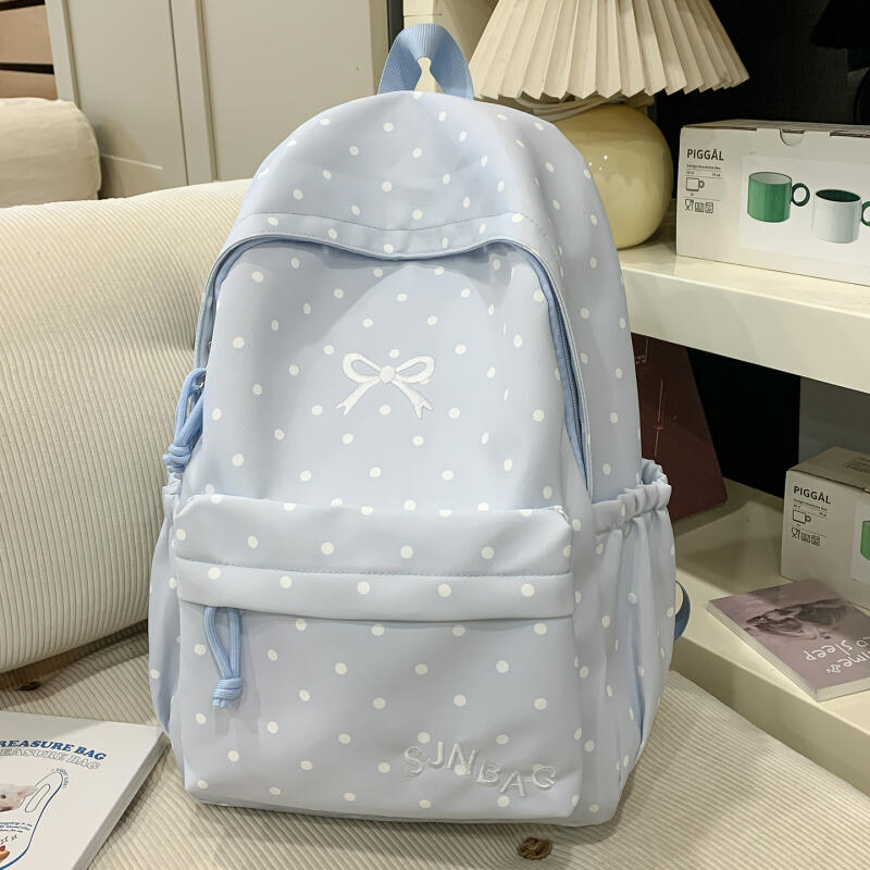 Campus Schoolbag Student Polka Dot Backpack Large Capacity Women's Backpack