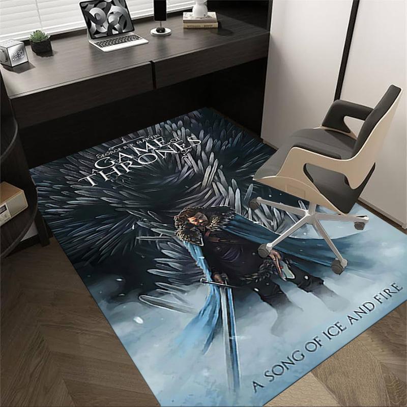 1 шт. Игра престолов Песнь льда и пламени Ковер Офисный коврик-подстилка Домашний декор Ковер для зоны Фестивальный подарок Коврик под офисное кресло Долговечный материал 60cm by 90cm