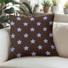 Dark Brown Celestial Light Blue Stars square Pillow Cover for Sofa Office Waist Cushion Cover Home Decorative Pillowcase