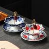 Umbrella-Shaped Ceramic Tea Infuser with Rotating, Chinese Blue & White Ceramic Strainer for Loose Leaf Tea, Kung Fu Tea Filter, Elegant Gift for Tea
