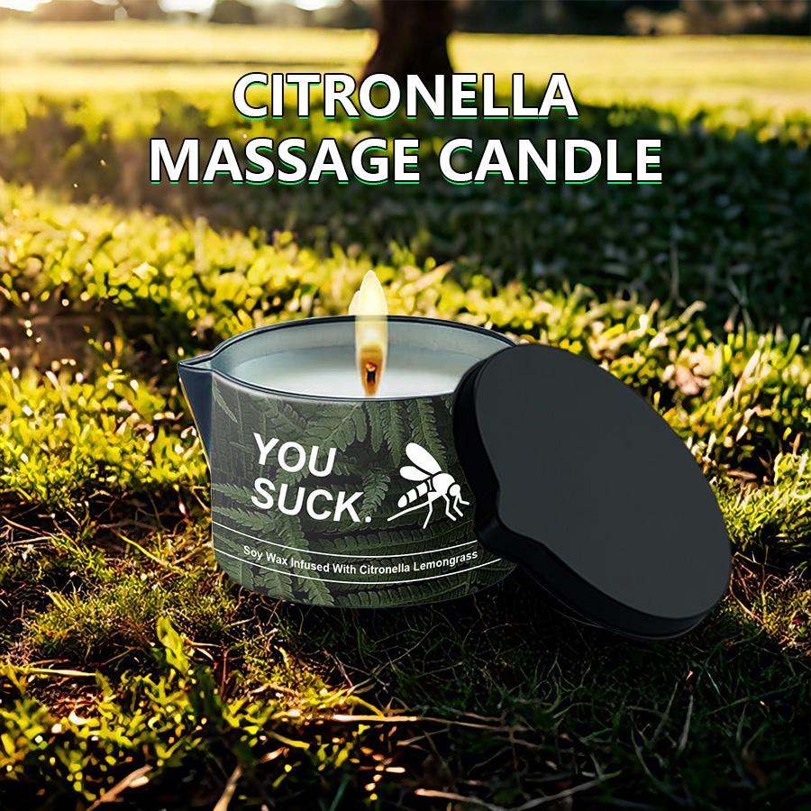 1pcs Citronella Scented Candle,Massage Oil Candle,Luxury Aromatherapy Candle,SPA Candle for Stress Relief and Skin Moisturizing