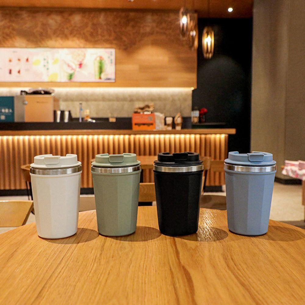 Anti-fall Coffee Tumbler With Suction Thermos Cup Car Water Cup Travel Mug  Office