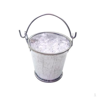 1/12 Dollhouse Miniature Bucket of Ice Set for Dolls Room Living Ornament Kit Collectibles