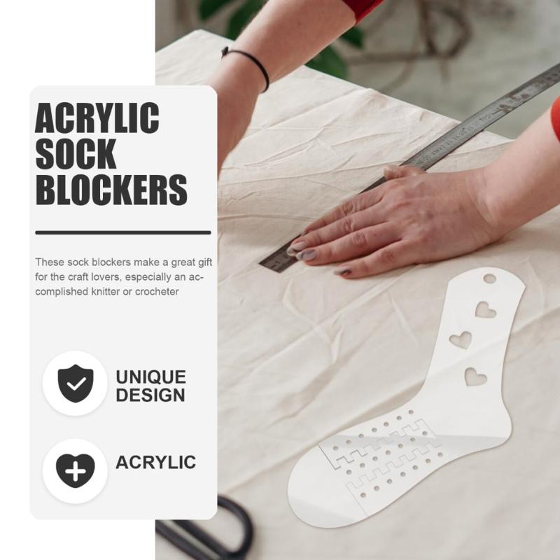 Pack of 6 Sock Blocking Molds for Knitting Applications and Effective Presentation Solution Craft Display Accessories