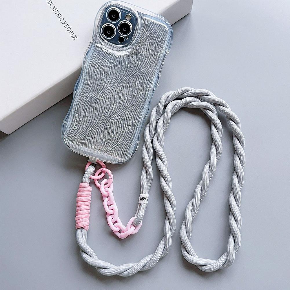 Niedliches Handy-Lanyard Durchmesser Outdoor Universalhülle Acryl Umhängeband Schulter Karten Halsband Clip Hängen Anti-Verlust Handgelenkschlaufe
