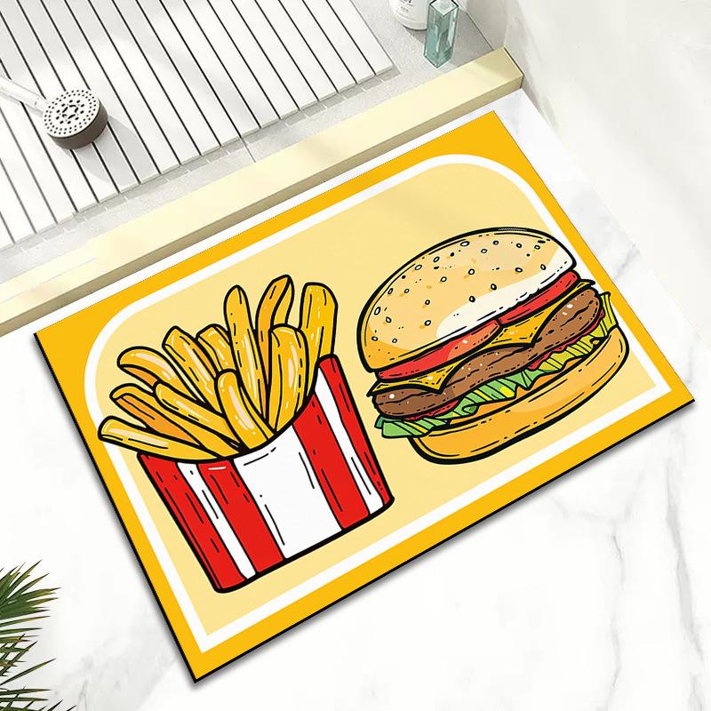 Household Diatom Mud Absorbent Non-slip Quick Dry Mat Bathroom Door Mat Cartoon Cute Funny Mat