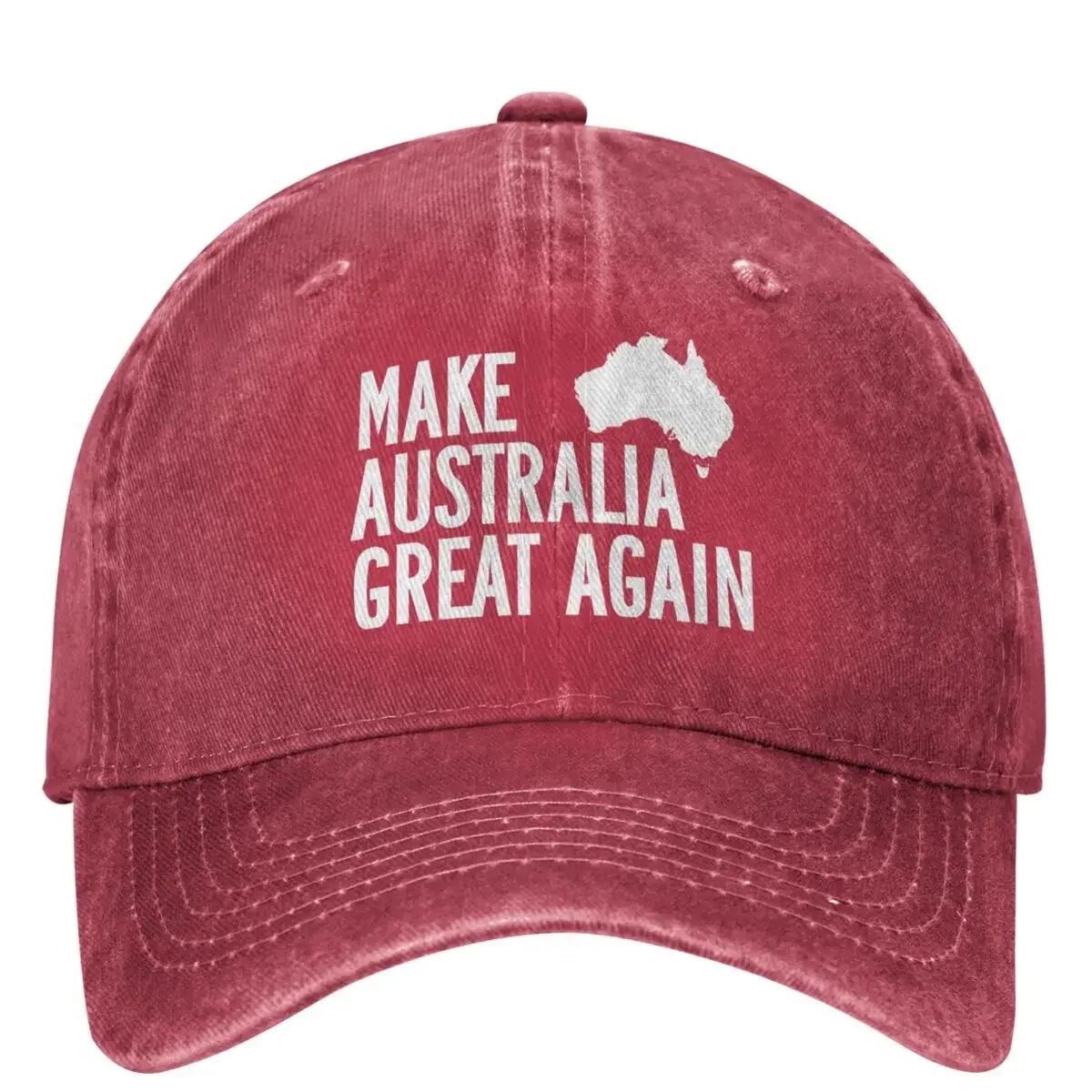 Make Australia Great Again Baseball Cap MAGA Hunting Camping Adjustable Hip Hop Dad Men Women Vintage Sun Visors Snapback Cap One Size