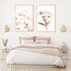 Romantic Pink Flowers Modern Line Woman Love Art Wall Art Canvas Painting Poster Print Wall Paintings For Living Room Decor