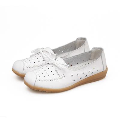 Women Flat Shoes Women Genuine Leather Shoes Women Hollow Slip On Ballet Flats Loafers Ballet Flats for Women