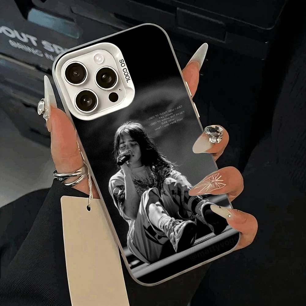 

Талановита співачка покоління Z - Біллі Айлі Чохол для телефону iPhone 17,16,15,14,13,12,11 Plus,Pro Max,XS,білий сріблястий чохол для телефону iPhoneXSMAX