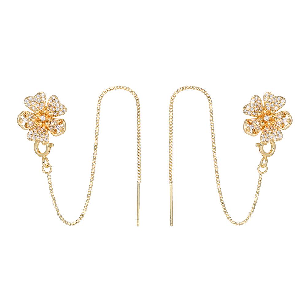 Cherry Blossom Ear Cord Anti-Lost Clip for Huawei Freeclip Earbuds - Diamond Buckle, Multi-Functional with High-End Design.