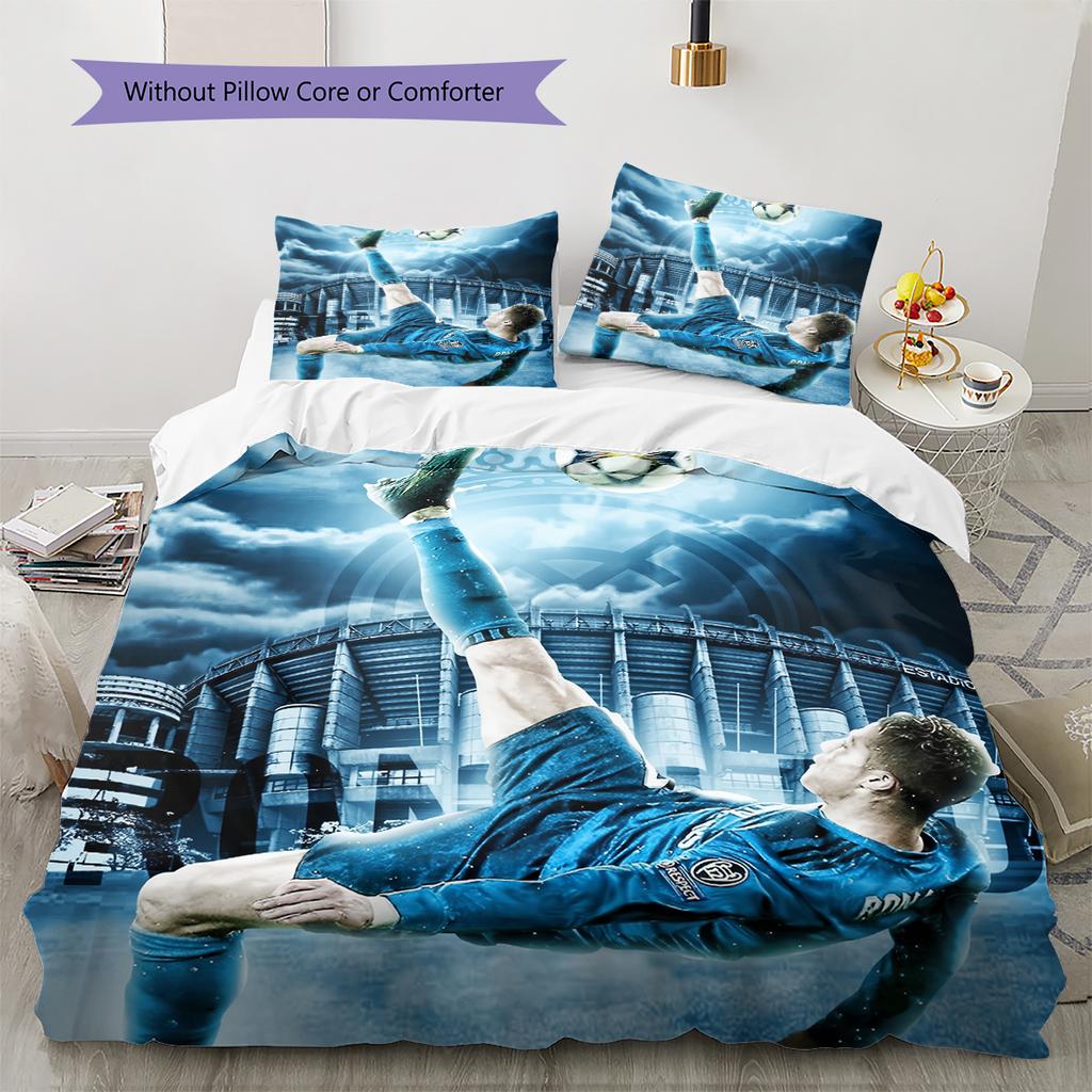 Biancheria da letto con motivo Kevin De Bruyne Decorazione per la casa Regalo di compleanno (1 * copripiumino + 2 * federa, senza nucleo)