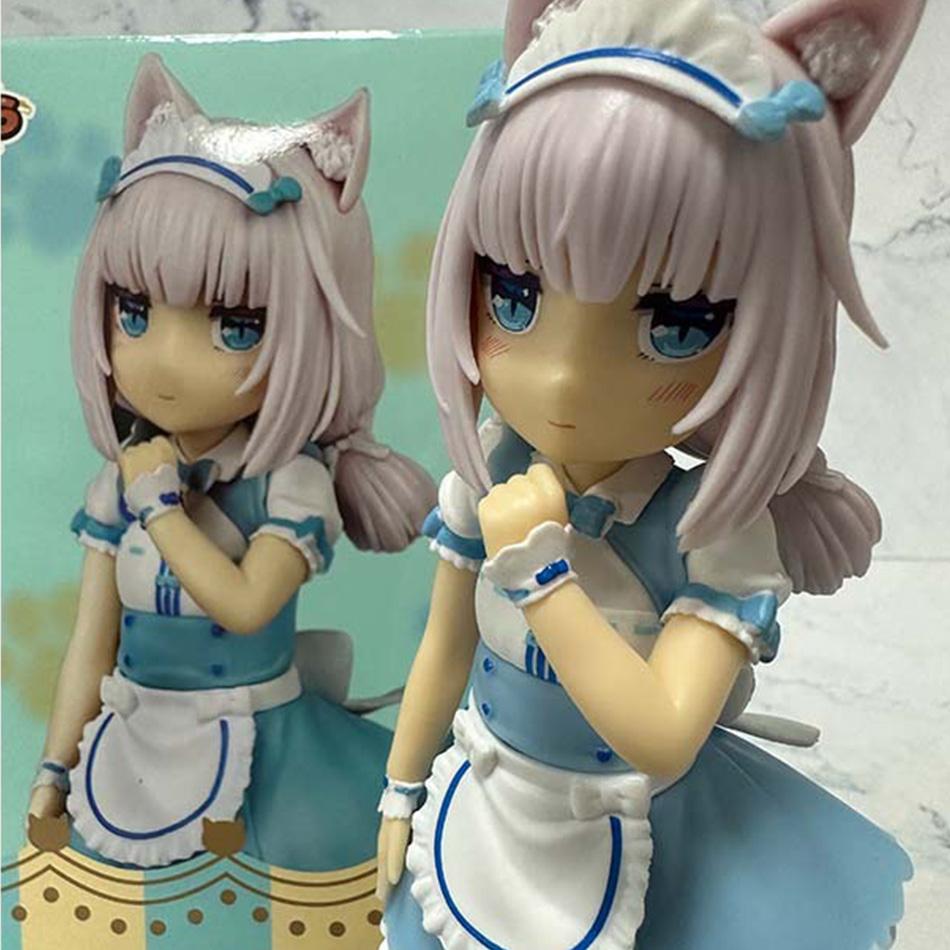 2 uds 18cm  figura de anime kawaii chica chocolate Linda figura de acción sirvienta vainilla colección de figuras modelo