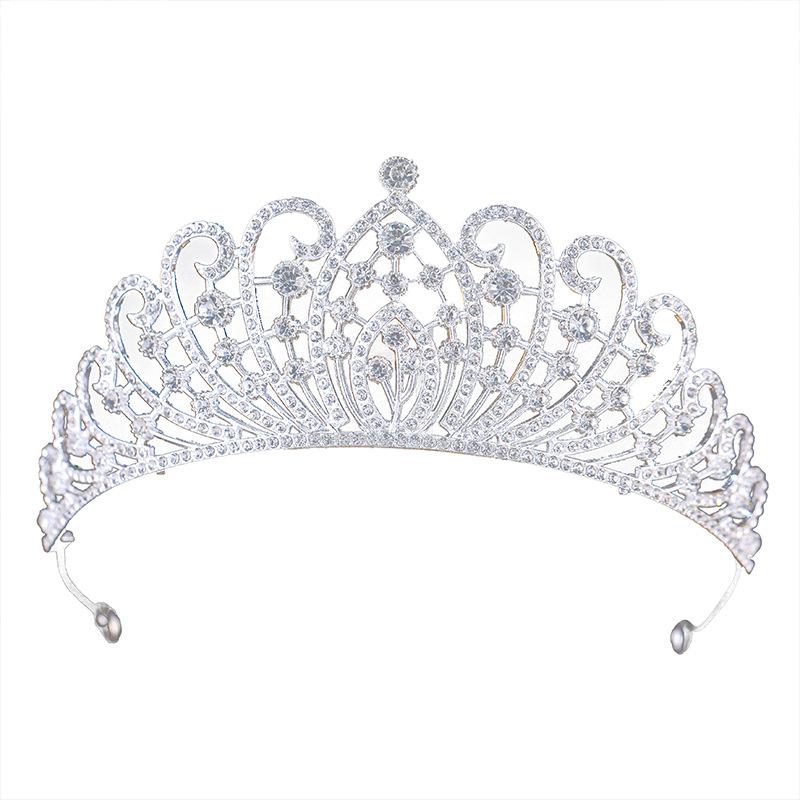 Water Diamond Crown Bride Headband Birthday Baroque King Crown Hair Band Girl Photo Hairpin High End Girls' Headwear