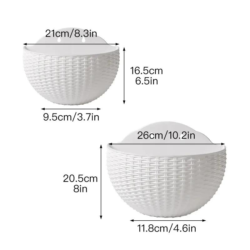 Flower Pot Exquisite Wall-mounted Plastic Wall Hanging Basket Flowerpot for Outdoor Garden Balcony Planter Bucket Home Decor
