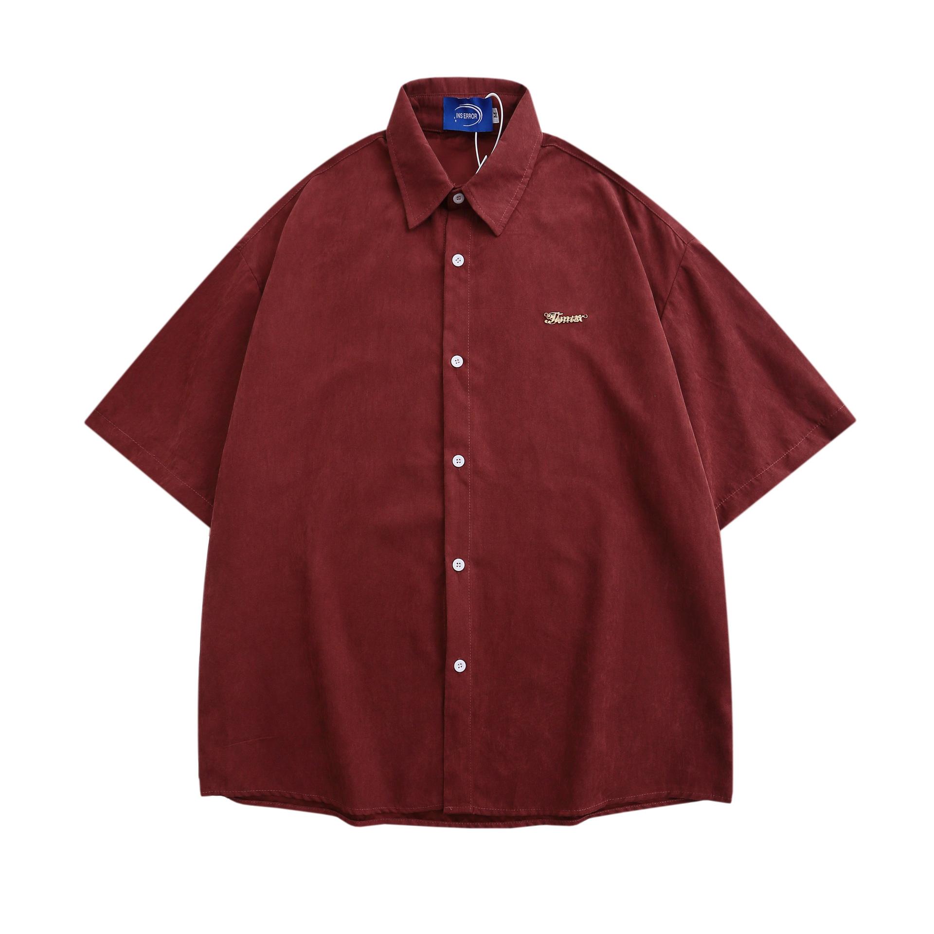 

Мужская летняя одежда в американском стиле y2k, винтажные рубашки с короткими рукавами, повседневные топы, блузка, уличная одежда, футболки для мужчин M