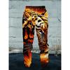 Dominating Realistic Style Tiger Head 3D Printed Hoodie Two-Piece Set