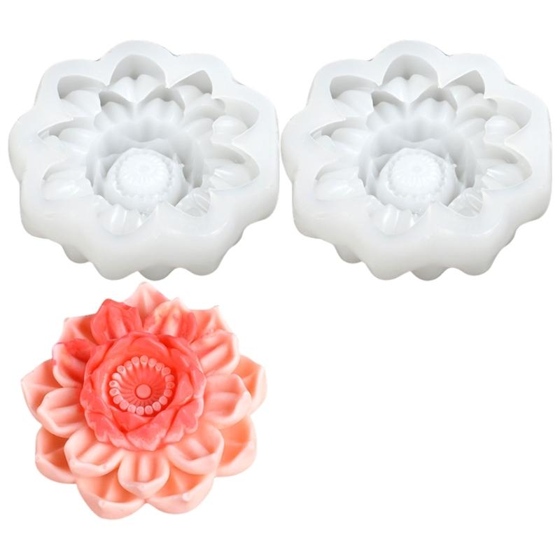 Delicate Kitchen Silicone Baking Molds Heatproof Silicone Flower Cake Crafting Moulds for Birthday and Festival Treats